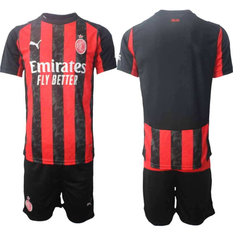 Men 2025-2026 Club Ac Milan home Black Blank Soccer Jersey